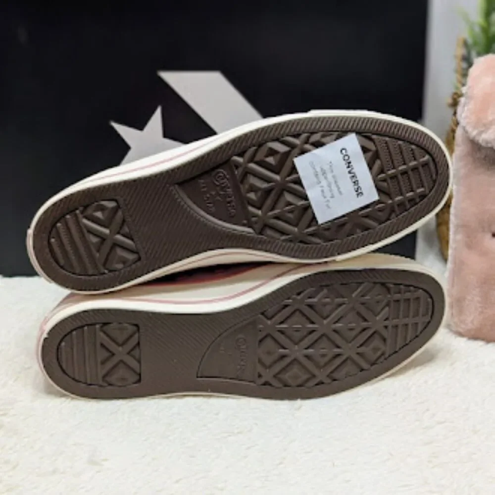 Converse CTAS Pink Bunny Rabbit Faux Fur Hi Top Sneakers + Bag Women's 9.5 NIB